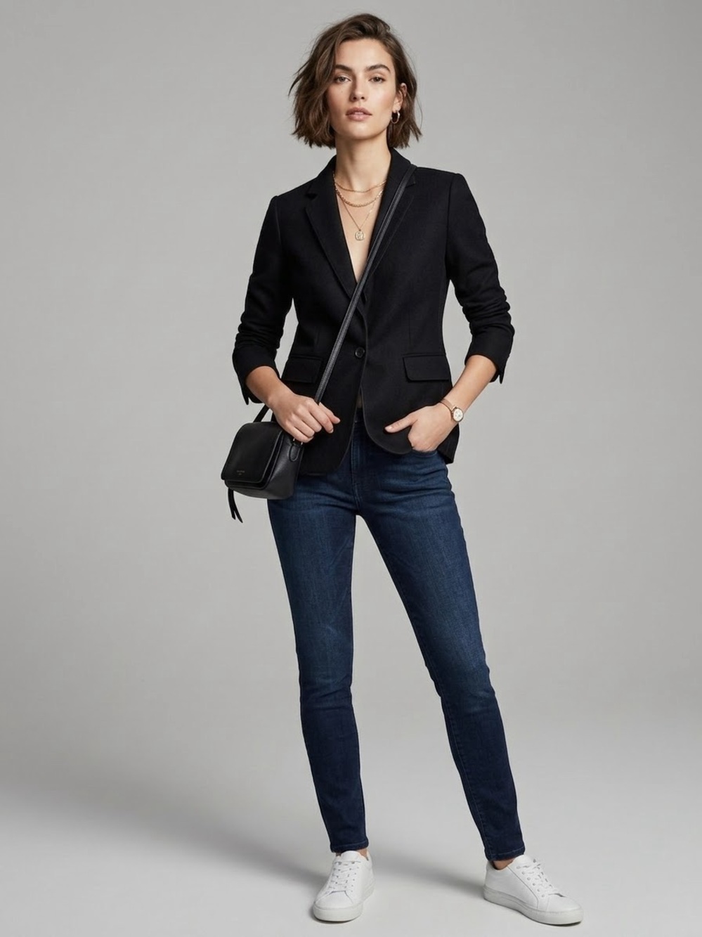 Rag & Bone New York 100% Wool Tailored Blazer Jacket Black USA Made Size 2